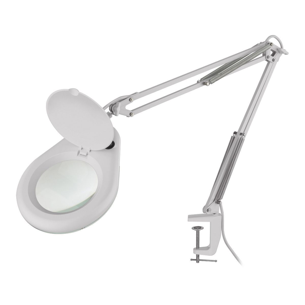 COSYWARM Lámpara de aumento 5X, lupa iluminada con luz y soporte, manos  libres, luz de aumento de escritorio, lámpara de trabajo con lupa LED para